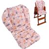 KRIZJUES Cuscino Spesso Per Seggiolone In Legno,Imbottito Per Seggiolone, Tappetino Per Fodera Per Sedia Da Pranzo Per Bambino Universale Passeggino Cuscino(foresta rosa)