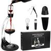 Oaioya Aeratore per Vino Rosso,Ossigenatore Decanter con Supporto per Vino,Aerazione Istantanea per Vino,Set di Accessori da Vino con Tappi Versatore Cavatappi,Decanter del Vino con Filtro