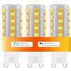 I-SHUNFA Lampadine LED G9 intelligenti Wi-Fi, dimmerabili in continuo, compatibili con Alexa/Google Home, AC 230V 2700K-6500K, luminosità regolabile 1%-100%, 4W, 400LM (3 Pack)