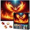 TISHIRON Puzzle Fenice, 1000 pezzi, ricco di dettagli, raffigurazione mitologica uccello del fuoco, 50 x 70 cm, pezzo da collezione per appassionati di puzzle esigenti