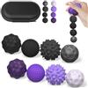 Szhhrxi Palle Magnetiche Anti-Stress, Gioco Sensoriale Portatile in Silicone con Texture Multiple,Palline Magnetiche per Agopressione, Giocattoli Ansia per Adulti e Bambini (F+P)