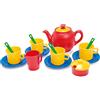 Dantoy Servizio da tè in Rete - Gioco di Ruolo Set da Tè - 17 Pezzi Giochi di Imitazione - Accessori Cucina - Giocattoli per Bambini - Regalo Bambino 3 Anni - Giochi Bambini 3 Anni - Multicolore