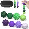 Szhhrxi Palle Magnetiche Anti-Stress, Gioco Sensoriale Portatile in Silicone con Texture Multiple,Palline Magnetiche per Agopressione, Giocattoli Ansia per Adulti e Bambini (P+V)