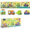 boppi Mideer My Large Floor Puzzle da 100 cm di lunghezza con interno First Puzzle con 28 pezzi grandi extra spessi per bambini dai 3 anni in su - Traffico