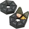 MEDca Contenitore settimanale per pillole, 2 pezzi per pillole portatili (sette giorni) - BS0298J 7 lati pillole box 2 pezzi