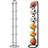 XPJBKC Porta Palloni, 6 Livelli Rastrelliera da Basket Verticale, Rastrelliera per Palloni da Basket in Metallo, Rastrelliera da Calcio, Nero Scaffale di Stoccaggio di Attrezzature Sportive
