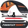 Wolkenstürmer Paraflex Trainer 2.3 action kite neon orange - tappetino di governo a 3 linee per il mountainboarding