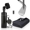 Vicloon Set per la Pulizia del Golf, 3 Pezzi Kit di Accessori da Golf, con Asciugamano da Golf, Spazzole Groove per la Pulizia e Moschettone, Accessori Golf Multifunzione per Uomini Donne Golfisti