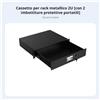 Cassetto Rack 19 Pollici 2U Elevata Capacità di Carico per Palco, Data Center