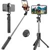 Suchewha Bastone Selfie, Estensibile Selfie Stick Monopiede, Asta Bastone Selfie Treppiede con Bluetooth Remote Shutter per iPhone Samsung Galaxy Huawei