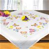 KAMACA Set da ricamo a punto croce, con animali, prestampati, con filo da ricamo e istruzioni per ricamo fai da te, per adulti (farfalle, giardino MD 80 x 80 cm)