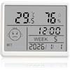 Colexy Sveglia Digitale, Piccolo Display LCD con Data, Giorno della Settimana, Temperatura e Umidità, 12/24 H & ℃/℉, Magnetica, Orologio da Tavolo a Batterie per Casa Ufficio Scuola Viaggio