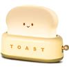 Lancoon Lampada da scrivania gialla Kawaii LED Toast Bread luce notturna ricaricabile e portatile con timer, idea regalo di Natale per bambini, ragazze, adolescenti