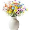 maifey 12 Pezzi Fiori Finti Margherites, 19.7in Stelo Lungo Seta Finte Realistiche Mazzi, Colore Duraturo, Fiori Decorativi, DIY Matrimoni Mazzi Nuziale Festa Casa Stanza Decorazioni, Colorato