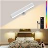 Speclux Applique da Parete LED Ricaricabili, Lampade da Parete a Batteria 7500mAh, 3 Colori di Luce + 15 Colori RGB, Rotazione 360°, Luminosità Regolabile Continuamente, per Camera da Letto
