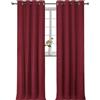 YSTELLAA Tende 100% Oscuranti Per Interni 2 Pezzi, 140×300cm, Effetto Lino, Tende Termiche, Con Anelli, Tenda Termica Isolante Freddo E Caldo, Fonoassorbenti, Moderne, Rosso