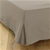 Dahlica Vestiletto Matrimoniale 140x190 Tortora - 4 volanti da 30 cm per rete 140x190 con piedi - Made in European - Mantovana Giroletto