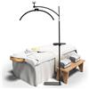 Tetipa Lampada da Terra a LED, 45 W, per Ciglia, Luce Regolabile 3-6000 K, Nero, Acrilico e Alluminio