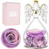 Miofula Festa della Mamma Idee Regalo Mamma,Rosa Stabilizzata Vera in Angelo Regalo Compleanno Donna,Rosa Eterna Regali Donna Anniversario per Lei,Festa della Mamma Regali per Mamma Nonna Fidanzata