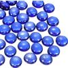 QUARKZMAN Perline di Vetro, 20pcs Gemme Piatte in Vetro Blu Intenso 0.22lbs (0.47-0.55) Biglie di Vetro Sassi per Riempire Vasi Decorazione per Acquari Lavoretti Fai-da-Te