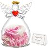 Miofula Rosa Stabilizzata Regalo Donna,Rosa Eterna Angelo Regalo Mamma Nonna Fidanzata, Fiori Stabilizzati Regali Donna Compleanno Anniversario, Rose Stabilizzate Angel Regali Natale Festa della Mamma