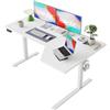 Agilestic Scrivania elettrica in piedi, scrivania a forma di L regolabile in altezza 150 cm,da seduti e in piedi per l'ufficio domestico, scrivania ergonomica per computer con piano di lavoro, bianco