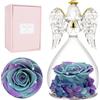 Miofula Festa della Mamma Idee Regalo Mamma,Rosa Eterna Regalo Donna Compleanno,Rosa Stabilizzata in Angelo Idee Regali Anniversario per Lei,Festa della Mamma Regali Mamma Nonna Donna Fidanzata