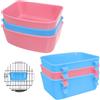 hautllaif Confezione da 6 mangiatoie (blu, rosa), da appendere, contenitore per cibo e acqua, ciotola universale per uccelli, criceti, topi, ratti, conigli, porcellini d'India, piccoli animali domestici
