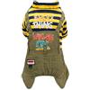 Izefia Vestiti per Cani Cappotti e Giubbotti Cappotto per Cani Pagliaccetti Felpa con Cappuccio Tuta Jeans ispessiti Giacca Maglione Caldo per Cani di Piccola Taglia (Giallo,S)