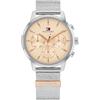 Tommy Hilfiger Orologio Analogico Multifunzionale al Quarzo da Donna con Cinturino in Acciaio Inossidabile