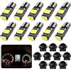 AGLINT Lampadine T5 LED Bianco 12V 3SMD per Auto Indicatori Cruscotto Luci | T5 LED Lampadina W3W 74 2721 73 27 37 286 con Zoccoli a Vite Auto Indicatori Cruscotto Strumentazione Luci 6500K 10Pcs