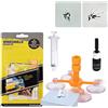 Tosucs Kit di riparazione per parabrezza auto, Kit di riparazione per parabrezza per auto con chip e crepe, con spruzzatori a pressione per vetro auto, crepe, bersaglio, a forma di stella e crepe a