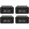 OUKENS Set di 4 interruttori per alzacristalli elettrici, interruttori universali in vetro a 5 pin con lampada verde DC12V 24V