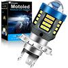 KaiDengZhe Lampadina H4 LED per Fari Moto, 2022 Nuove Lampadine per Fari HB2 9003 LED Aggiornate con Proiettore HD 25W 12V-80V Moto Luce Abbagliante Abbagliante Bianco + Giallo Dorato-1 PZ