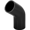 X AUTOHAUX 57mm 2.25 ID 45 gradi Silicone Riduttore Tubo Nero per Auto | Raccordo per tubo in silicone, tubo intercooler, tubo di aspirazione intercooler, gomito, per tubazioni di aspirazione