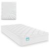 Nalui-Materasso per Culla 60x120cm Baby One con HR Balanced Core, Imbottitura, Traspirante ed Ipoallergenico | Certificato Oeko-Tex® | Altezza ± 12 cm | Prodotto in Spagna + Tencel Protector
