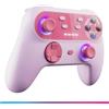 Oniverse Controller wireless per Switch/Switch 2/Lite/OLED/PC/Mobile, joystick con effetto Hall, giroscopio, pulsanti macro, modalità turbo e vibrazioni regolabili, LED, autonomia 6h - Walli (Rosa)