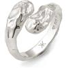 Kuzzoi Anello da uomo in argento Sterling 925 massiccio (14 mm) con design strutturato usato in argento sterling 925, martellato, per uomo, misura anello 60-66, 0602871325, 64