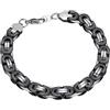 ChainsPro Bracciale Uomo Donna in Acciaio Inossidabile, 8MM Bracciale Uomo Argento Nero Lunga 21cm, Bracciale Bizantino Uomo Ragazzo Maschio, Idee Regalo per Compleanno Anniversario Natale