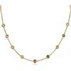 namana Collana Arcobaleno Donna in Argento Sterling 925 con Pietre Colorate - Collana Girocollo con Zirconi Multicolore - Vari Stili con Ciondoli Baguette, Pera o Rotondi - Confezione Regalo Inclusa