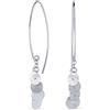 Bling Jewelry Orecchini a filo pendenti geometrici con paillettes a disco vorticoso in stile Boho Bali per donne e adolescenti in argento sterling .925