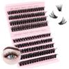 Oreola Ciglia a grappolo 80D 100D Ciglia individuali D Curl Ciglia finte Ciglia individuali riutilizzabili Ciglia singole morbide e morbide Mix 8-16MM C Curl
