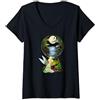 Disney Peter Pan Tinker Bell Keyhole Never Land Fill Maglietta con Collo a V