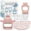 CLDY Contenitore per alimenti per bambini, ciuccio per frutta, dispenser di alimenti per frutta in silicone, ghiaccioli per dentizione latte materno per bambini, senza BPA, adatto per l'alimentazione