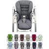ninna-nanna by Bambiniwelt Coprisedile di ricambio per seggiolone, compatibile con Peg Perego Prima Pappa DINER (grigio scuro mélange)