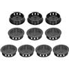 QUARKZMAN 10pz 35mm/1,4 Prese d'Aria Griglie di Ventilazione Rotondo, Nero Copertura Griglia Soffitto in Plastica Gialla per Bagno, Casa, Ufficio, Cucina, Armadio, Guardaroba