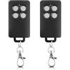 APKLVSR Remplacement pour SCS Sentinel AAM0121 - Télécommande de Portail 4 Canaux à Code Tournant, 433 MHz, Portée 50 m, Sécurité Renforcée, Compatible Motorisations Portail(Gris, 2 pièces)