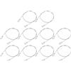 QUARKZMAN 10pz Cavo Lanyard Cavo in Acciaio Inossidabile 50cmx1,5mm con Ring Rivestiti in Vinile Cavo di Sicurezza in Acciaio per Collegare Mobili Viaggi Aperto Argento