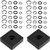 lasuroa 12 Set 3/8 e 12 Set 1/2 Anelli di Ritegno a Impatto Anelli di Attrito Clip con O-Ring, con 2 Strumenti Installazione Dell'Incudine per MIL Chiave a Impatto Elettrica e Pneumatica