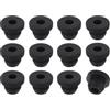 QUARKZMAN 12 Pezzi Passacavo Gomma, Diametro Montaggio 6mm, ID 3,5mm Tappo per Foro Firewall Scatto Gommini Passacavo Anti-Graffio per Cavi Elettrici Cablaggio Scatola Elettrica, Nero